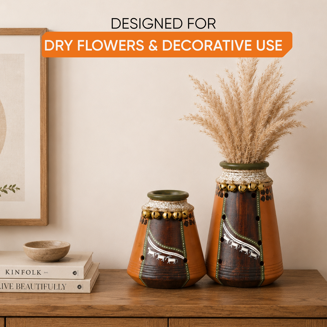 Coco-B Earthen Brown Jute embellished Pots - So2