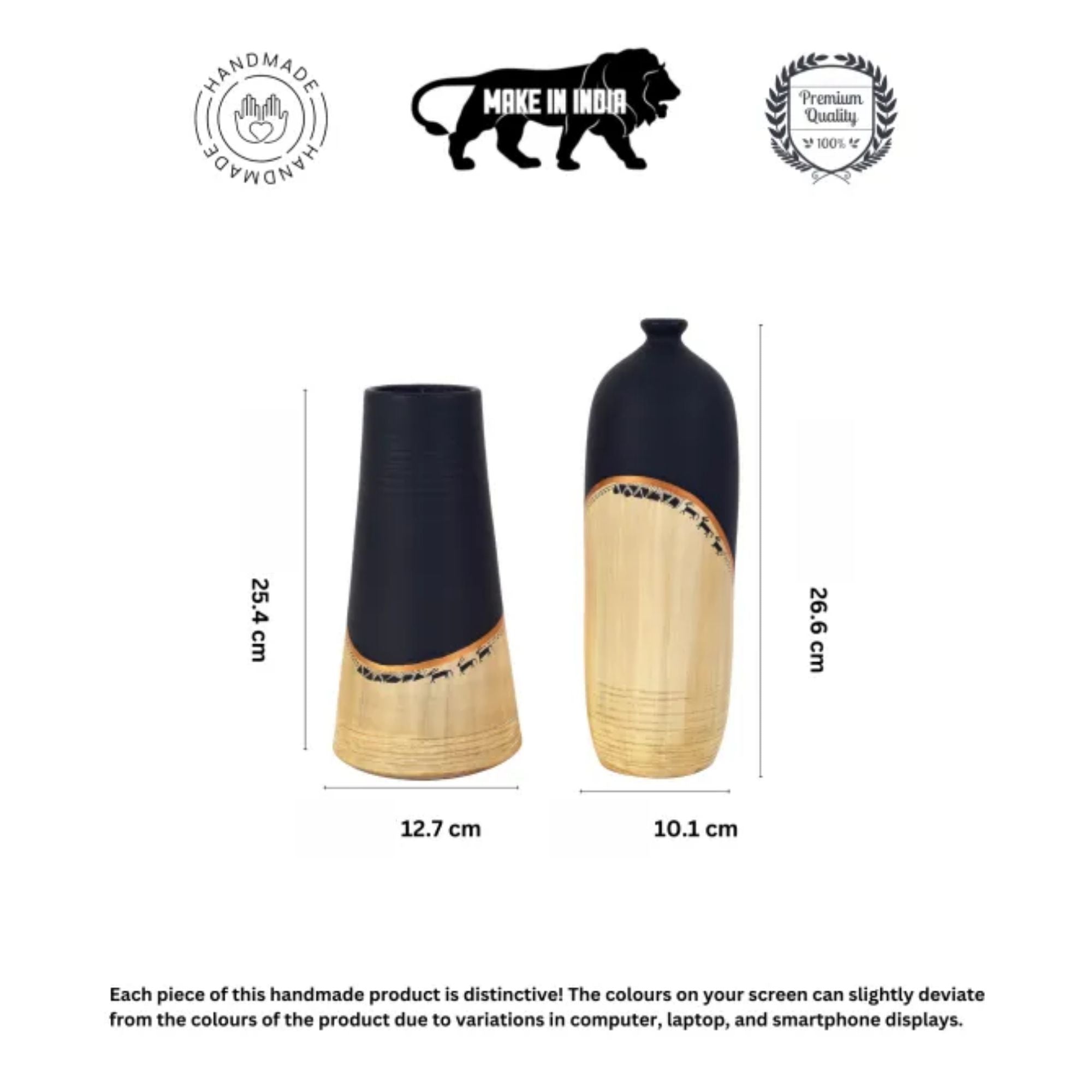 Midnight's secret large vase SET OF two (5x5x9.6 , 4x4x11.5)