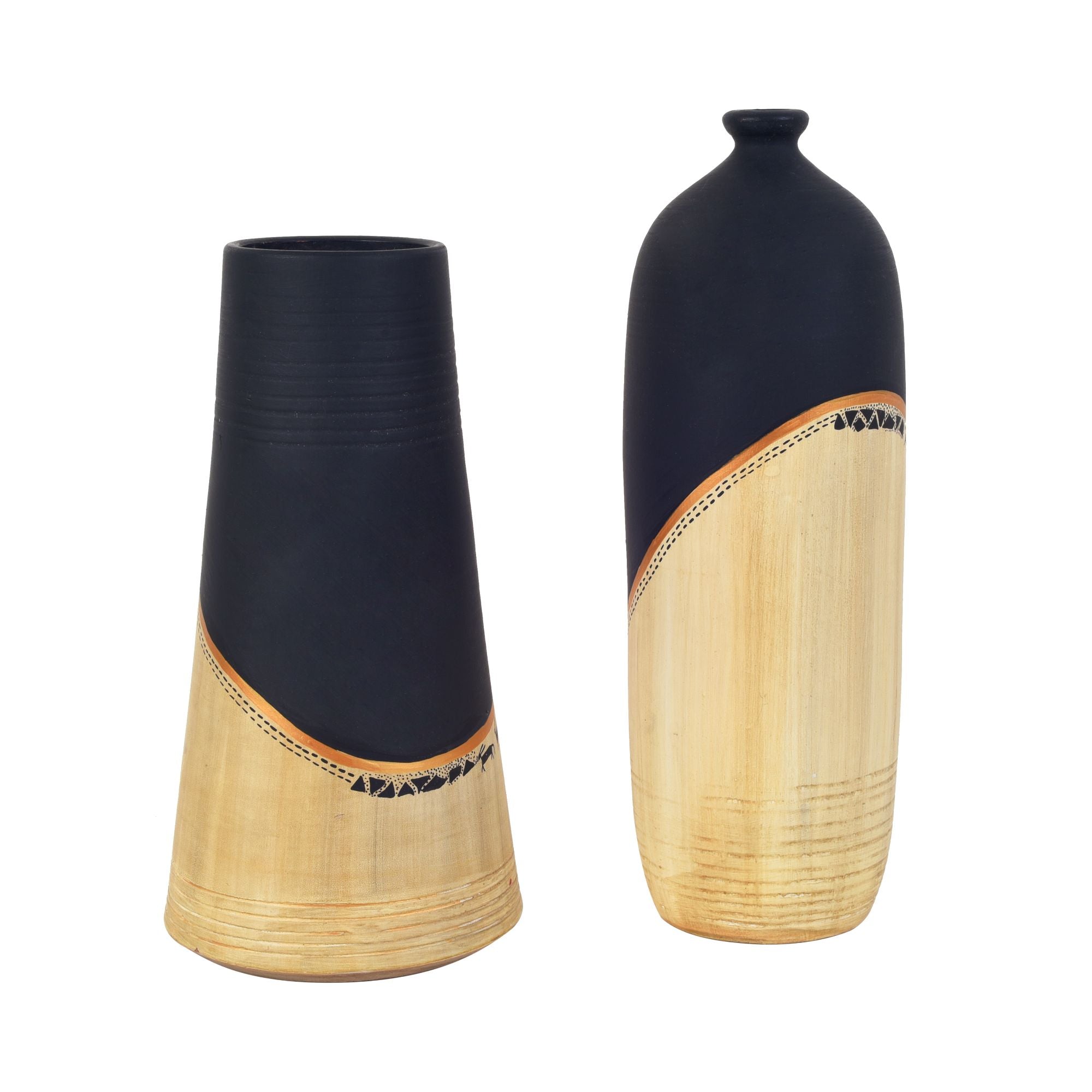 Midnight's secret large vase SET OF two (5x5x9.6 , 4x4x11.5)