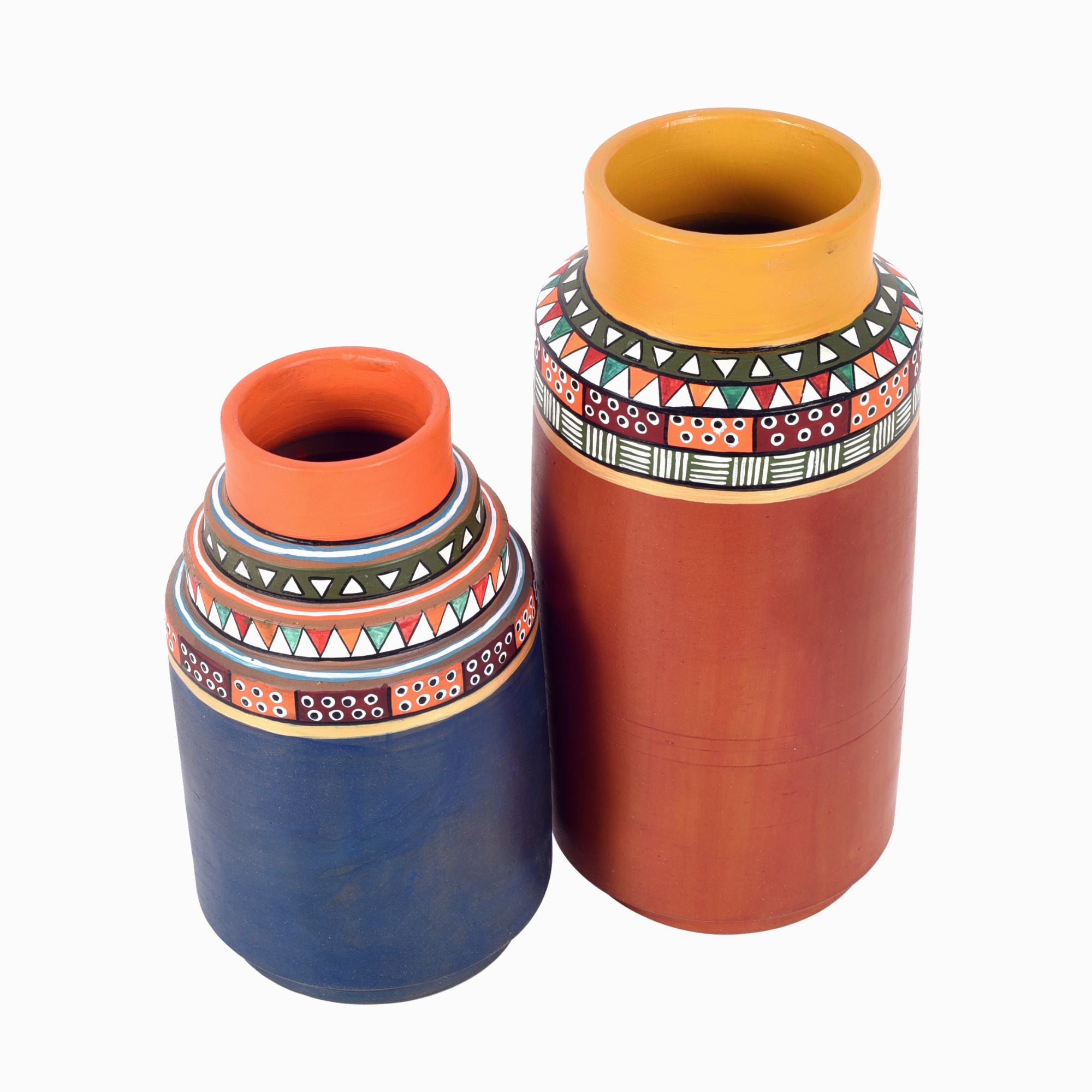 Spice Route Terracotta Vases S02 (Large - 4x4x9, Small - 4x4x7)