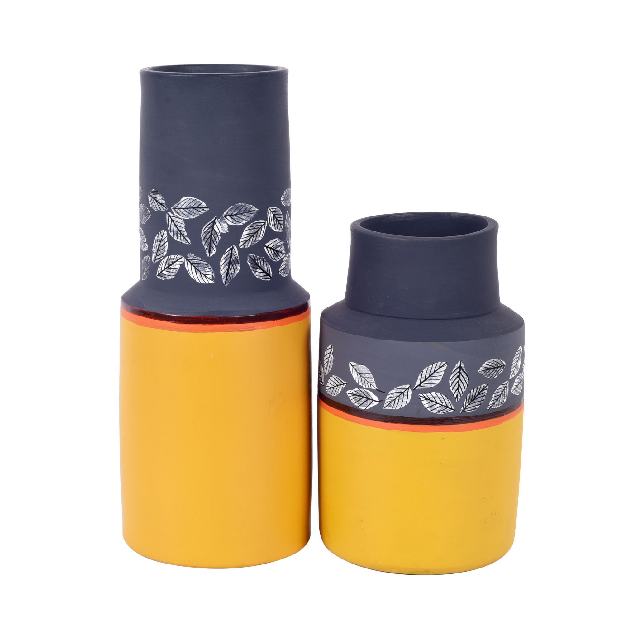 Bluebell Fields Terracotta Vase S02 (Large - 4x4x10, Small - 4x4x7)