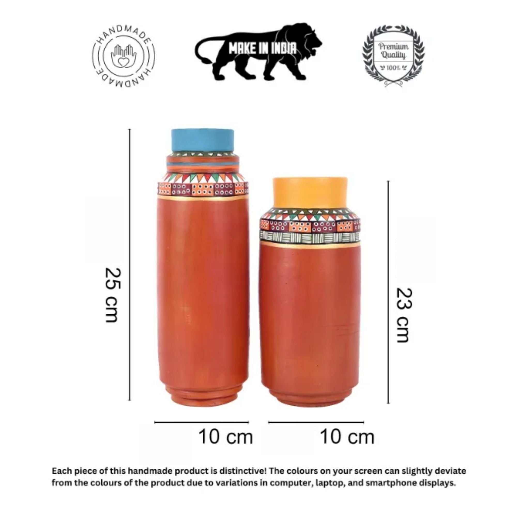 Sunset Glow Terracotta Vases S02 (4x4x10)