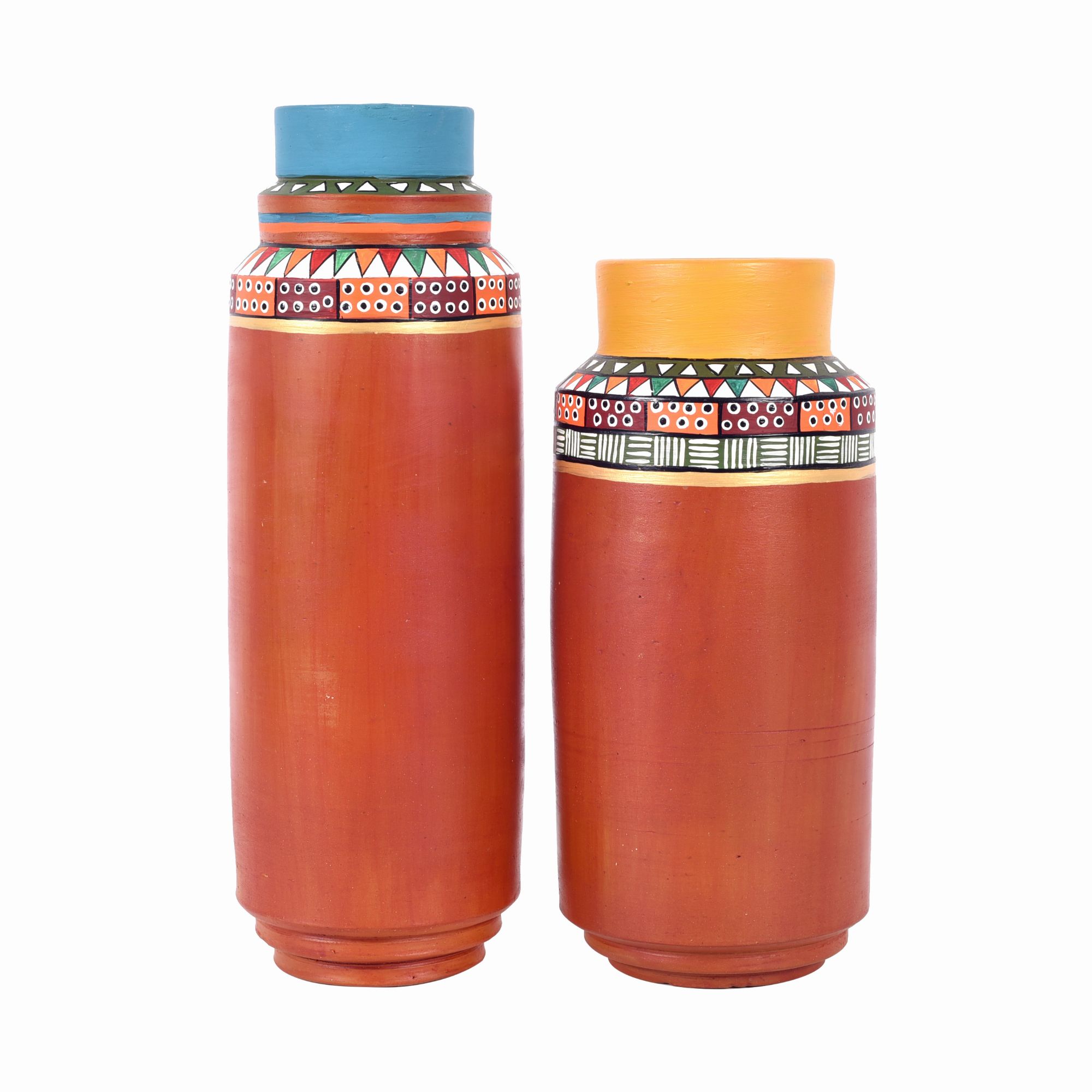 Sunset Glow Terracotta Vases S02 (4x4x10)