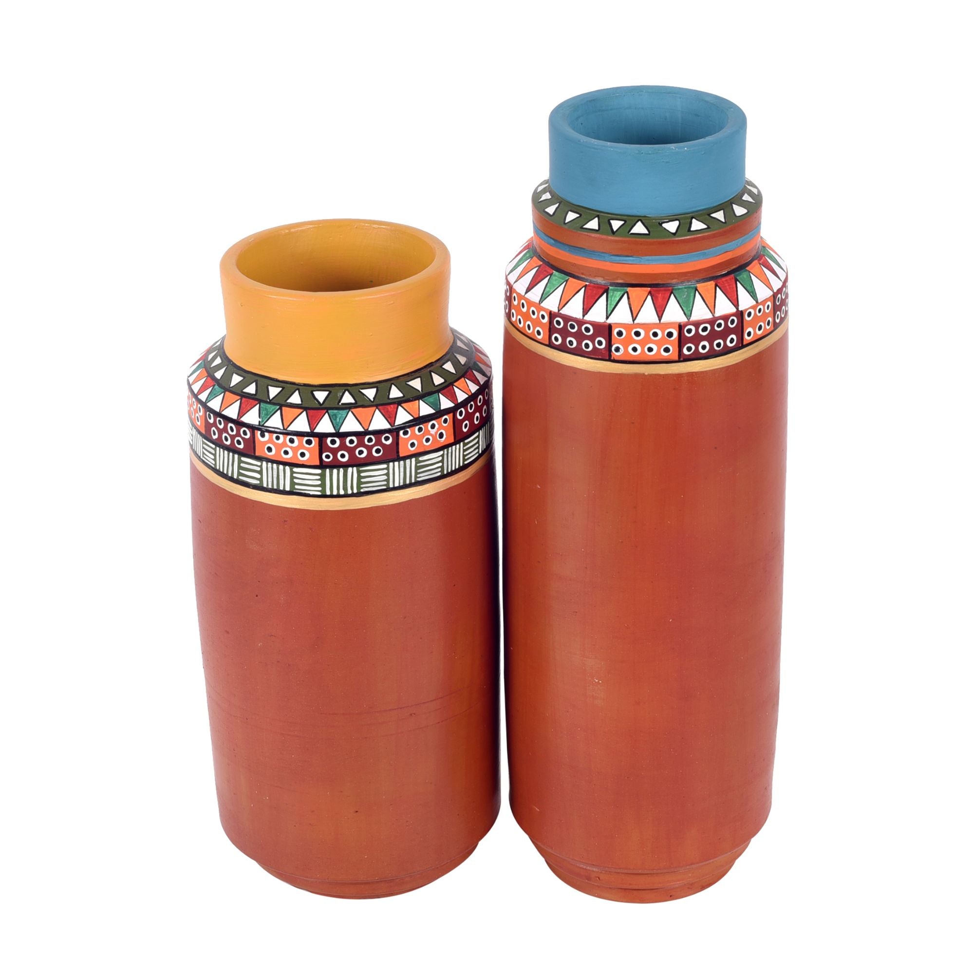 Sunset Glow Terracotta Vases S02 (4x4x10)