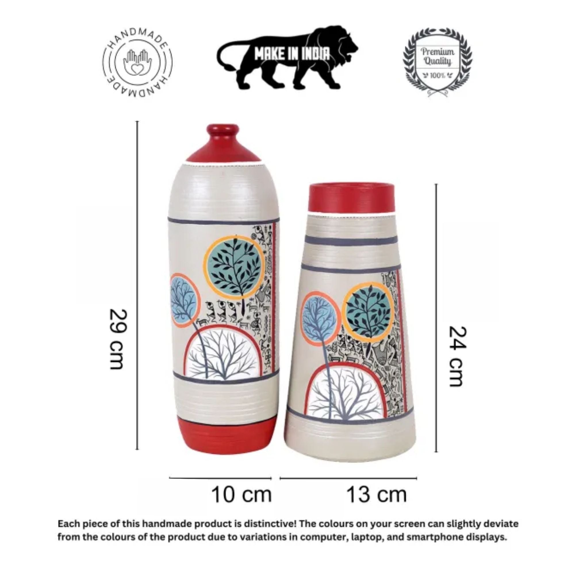 Redwood Groove Terracotta Vases S02 (4x11.5/5x9.5)