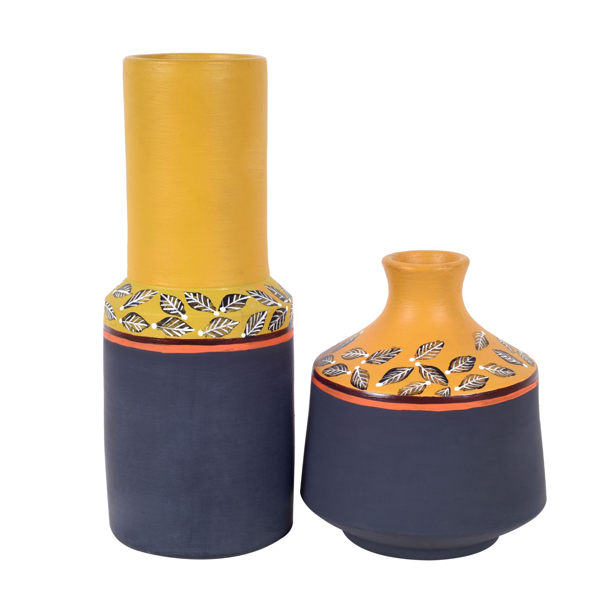Midnight Sunflower Terracotta Vase S02 (4x10/5x6)