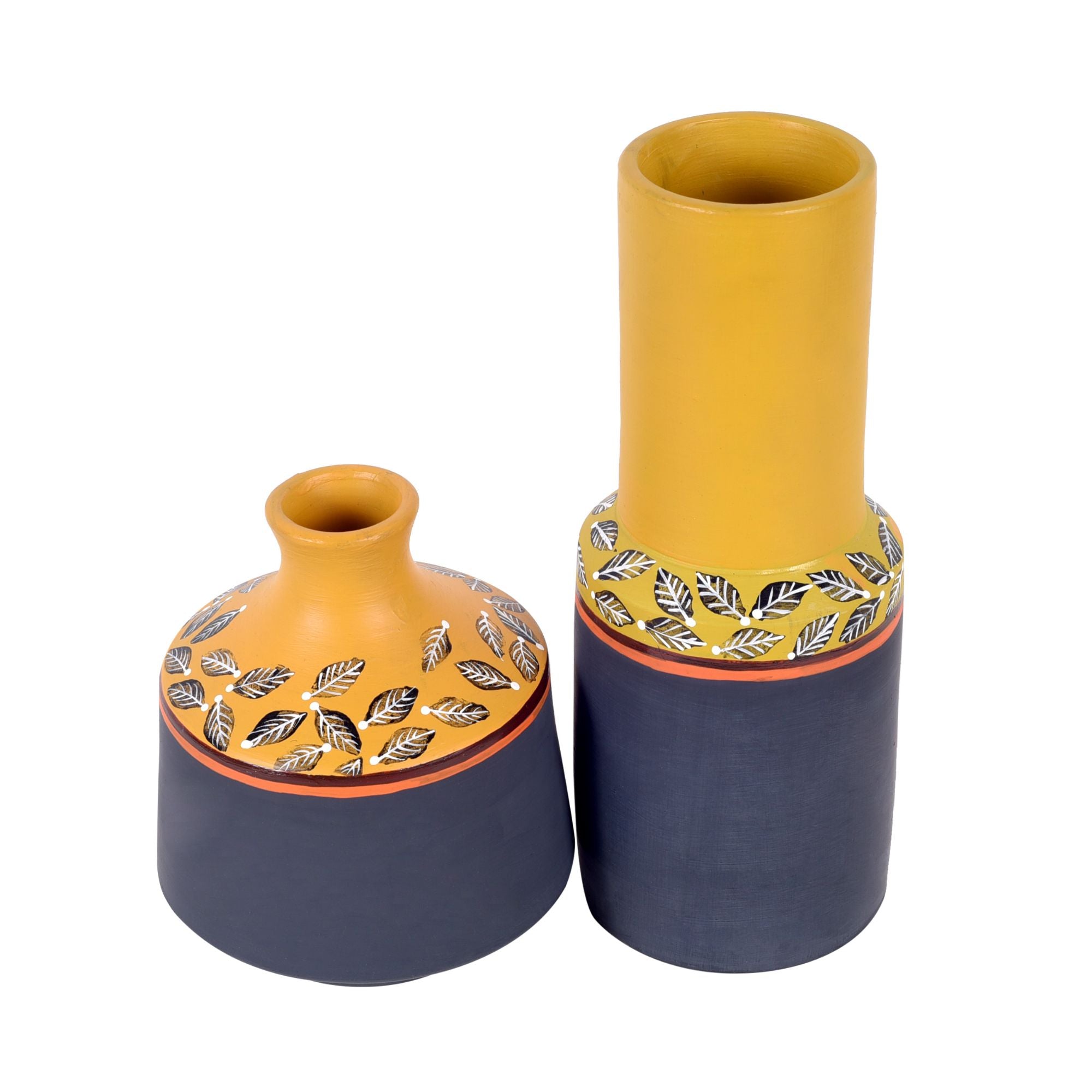 Midnight Sunflower Terracotta Vase S02 (4x10/5x6)