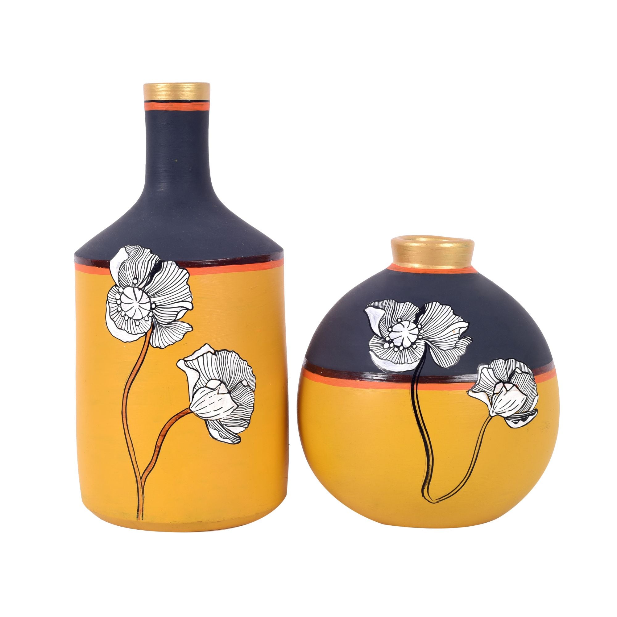Sunflower Dreams Terracotta Vases S02 (4x9/5x6)