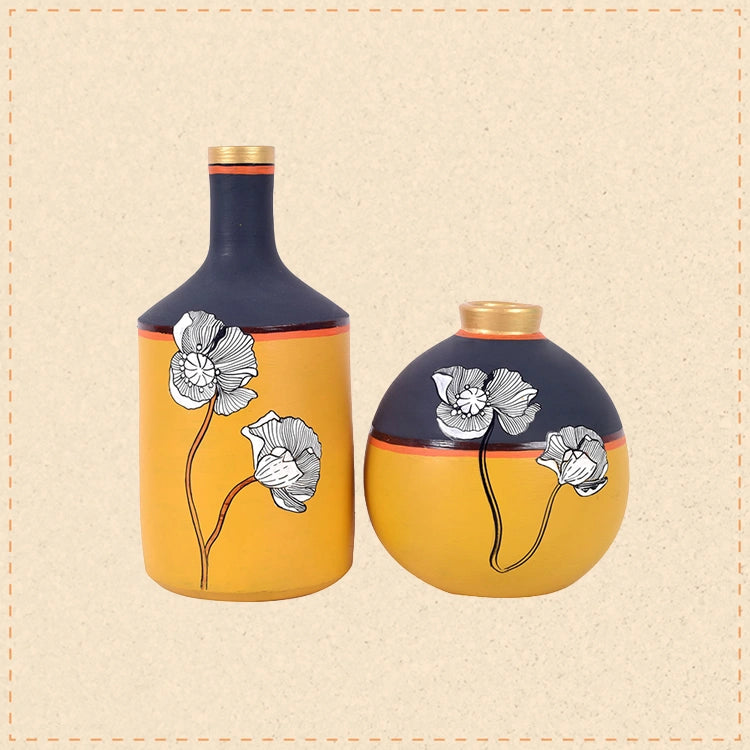 Sunflower Dreams Terracotta Vases S02 (4x9/5x6)