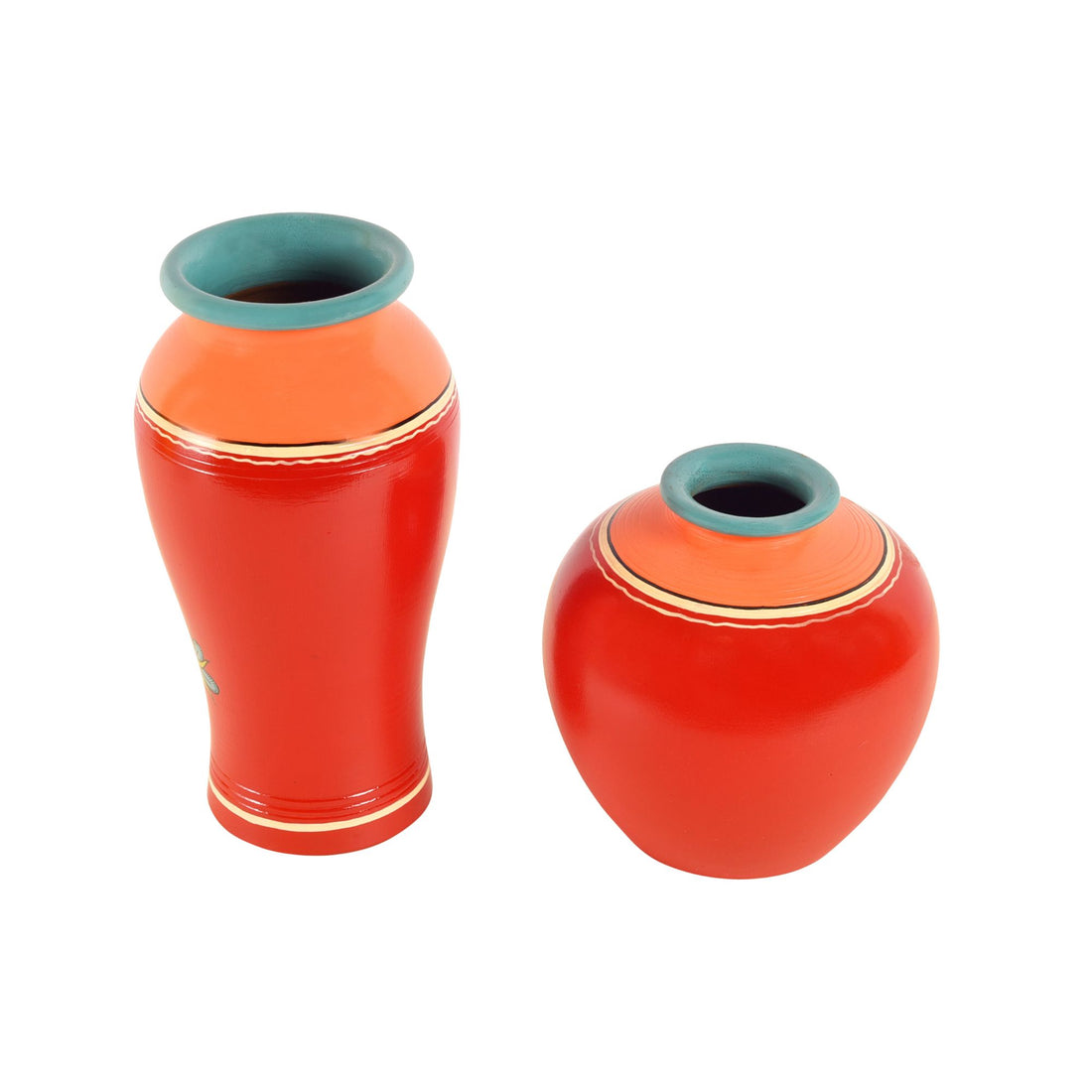 Watchful Owl Terracotta Vase Set of 2 (L)