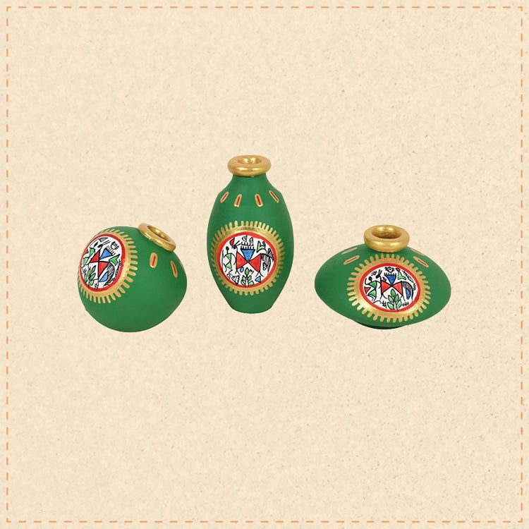 Terra Trio Handpainted Vases