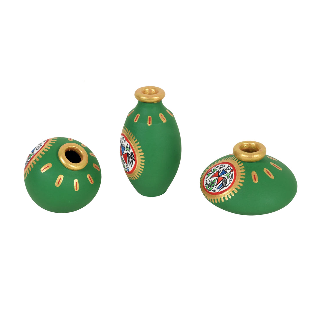 Terra Trio Handpainted Vases