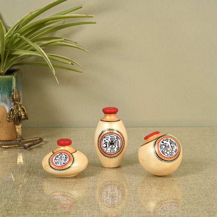 Earthy Trio Miniature Vases