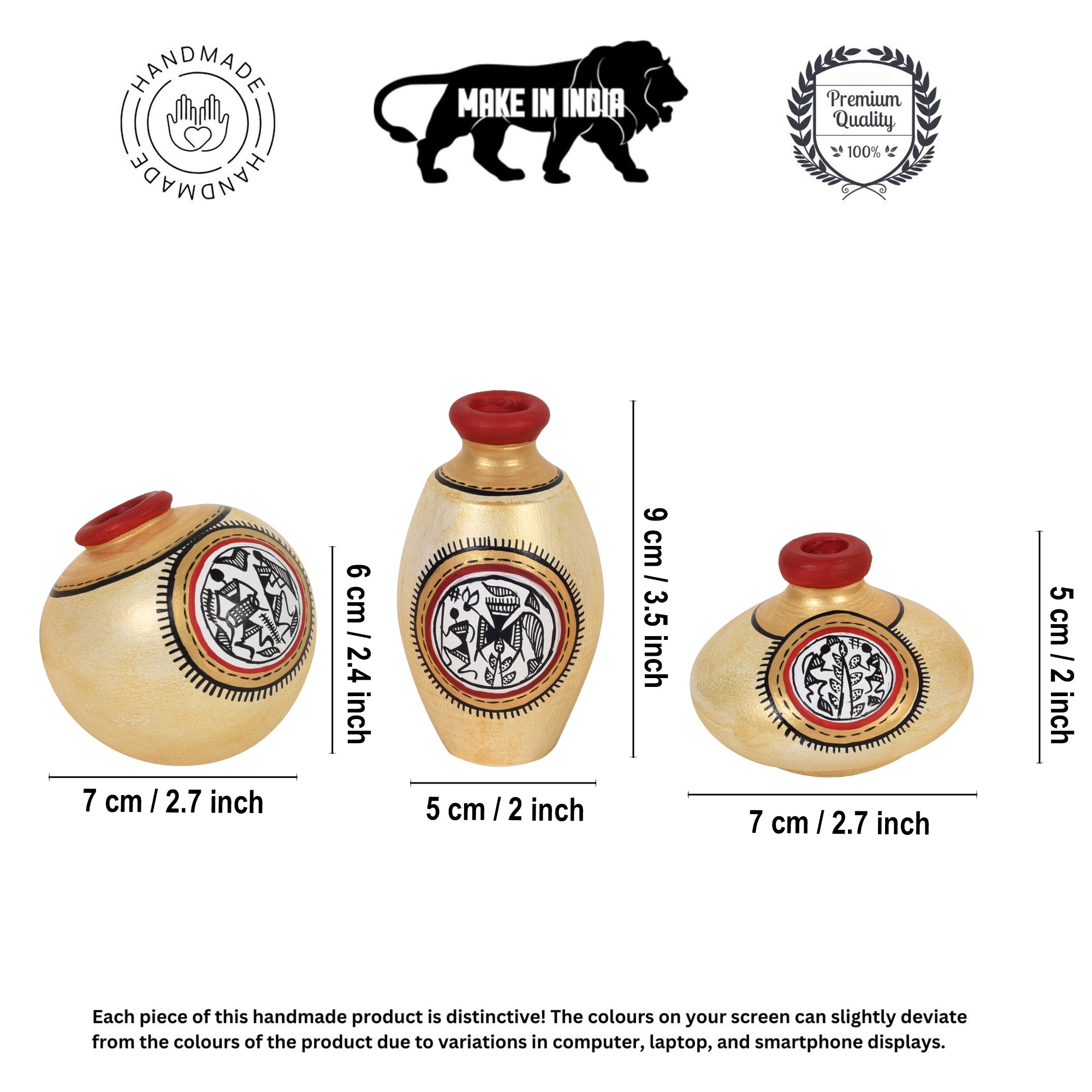 Earthy Trio Miniature Vases