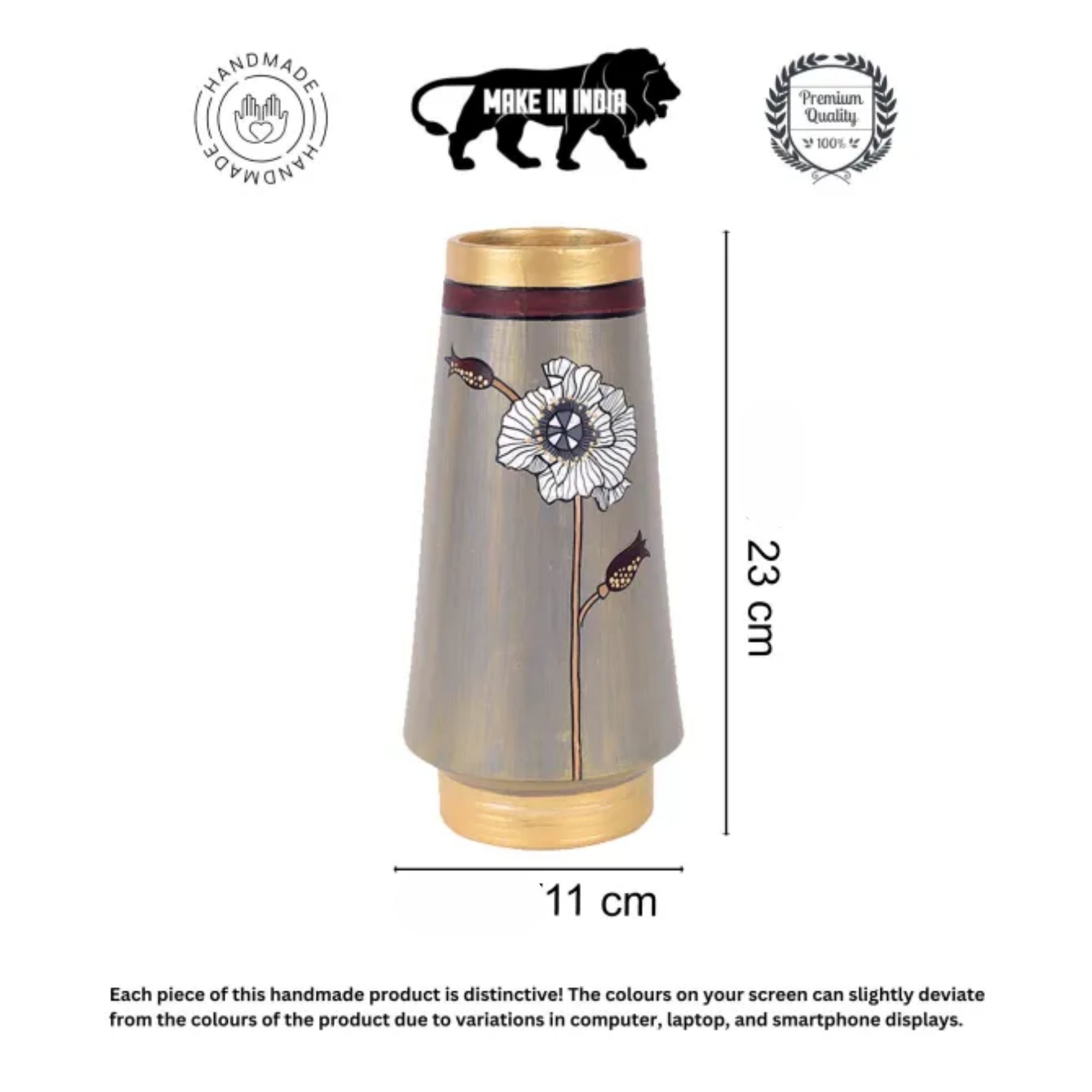 Golden Hour Terracotta Cone Vase (4.5x4.5x9)