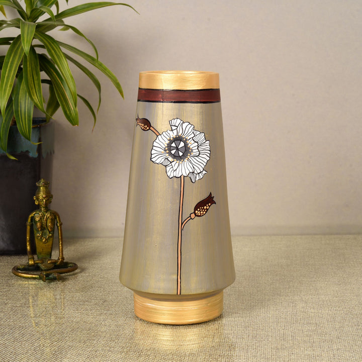 Golden Hour Terracotta Cone Vase (4.5x4.5x9)