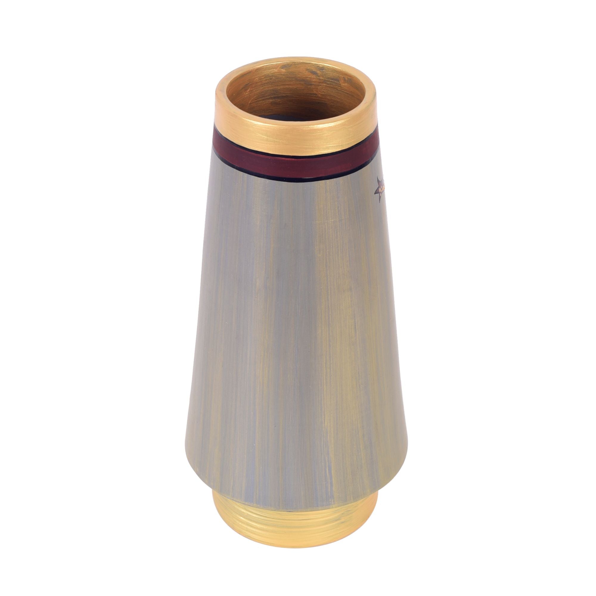 Golden Hour Terracotta Cone Vase (4.5x4.5x9)
