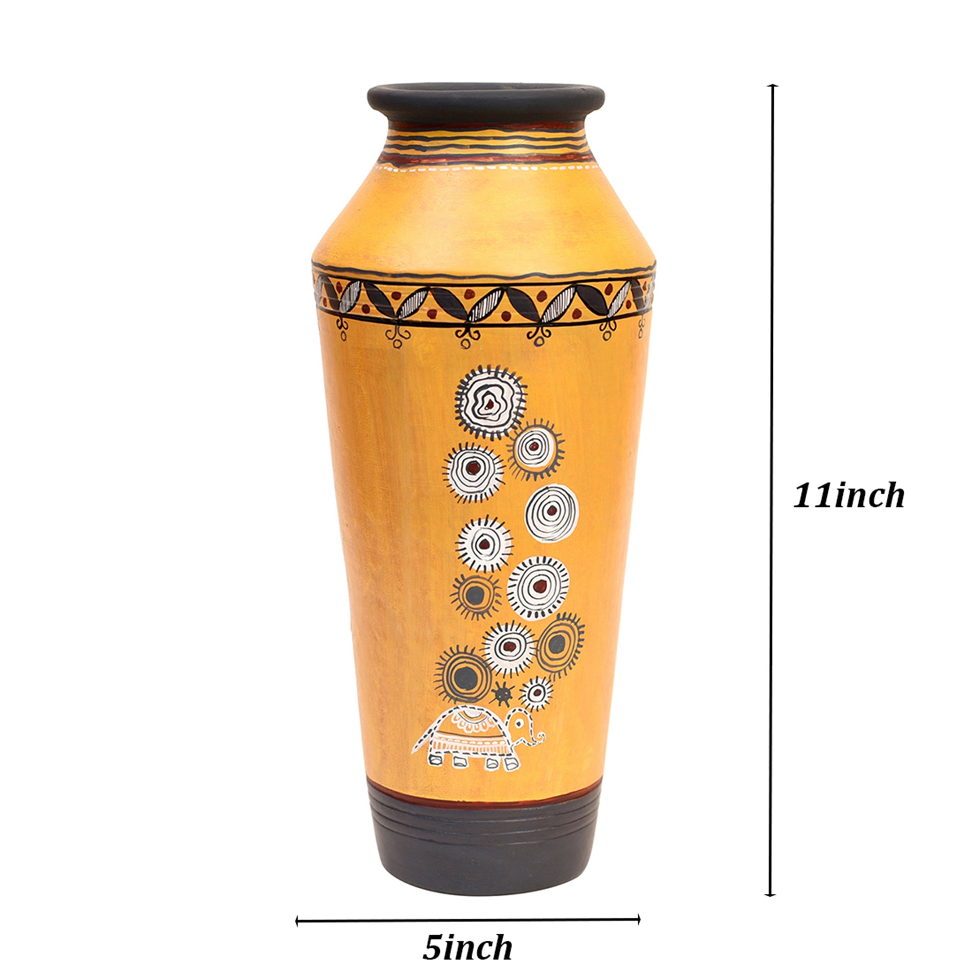 Happy Elephant Bubble Splash Yellow Vase (5x5x11)