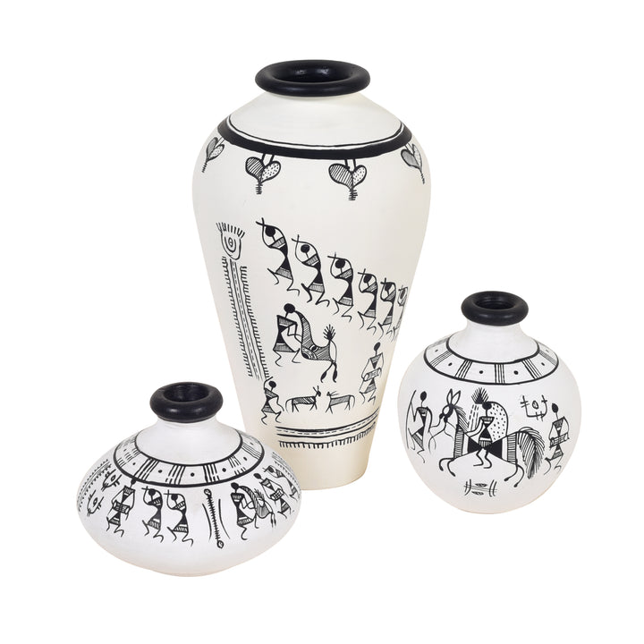 Tribal Tales Terracotta Vase Set