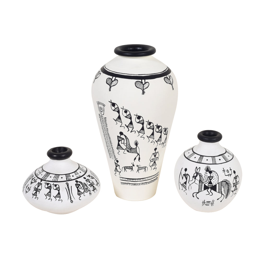 Tribal Tales Terracotta Vase Set