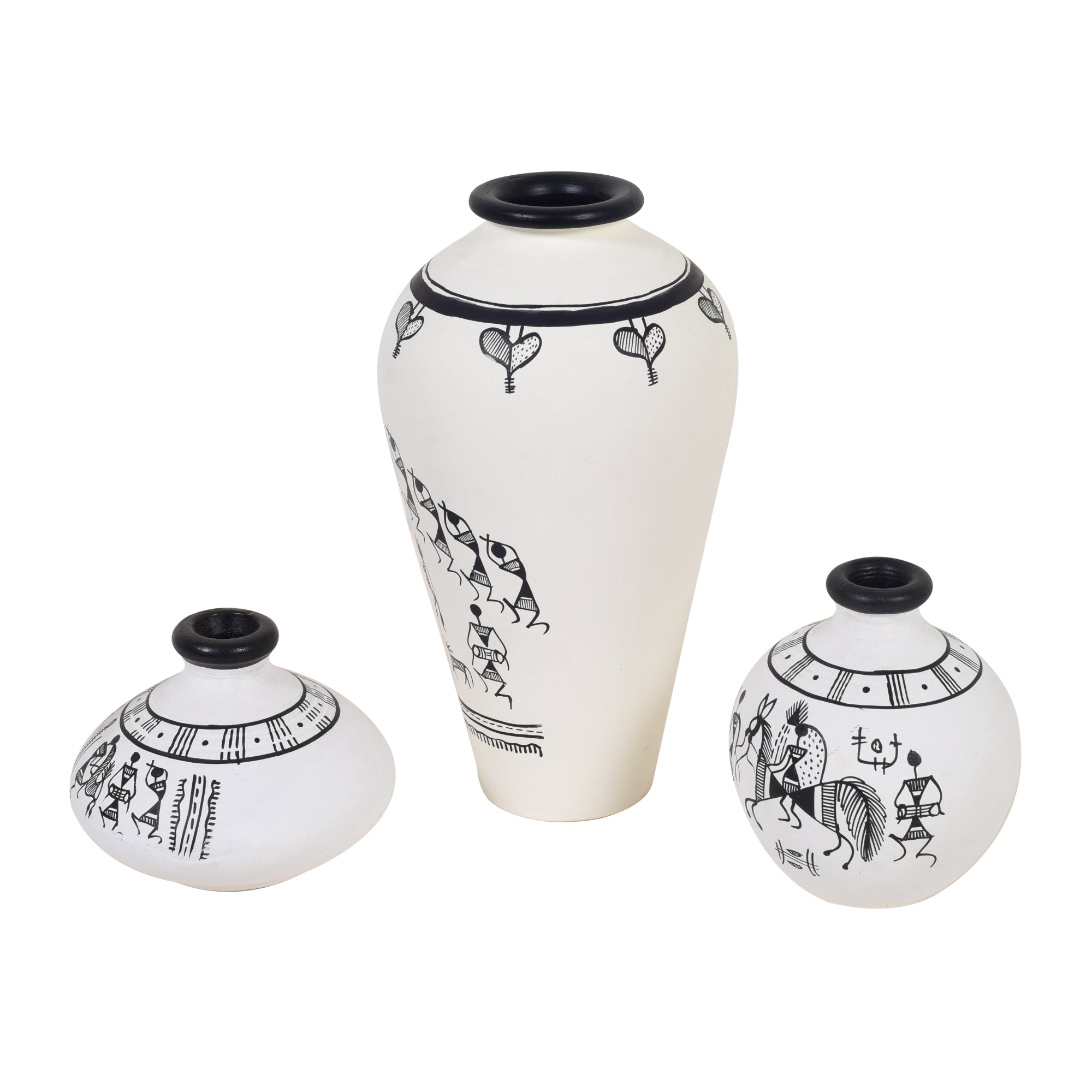 Tribal Tales Terracotta Vase Set