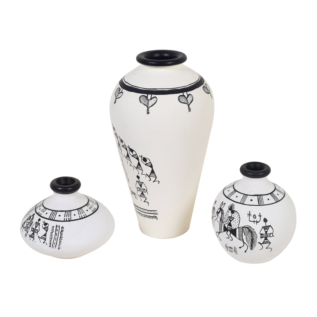 Tribal Tales Terracotta Vase Set