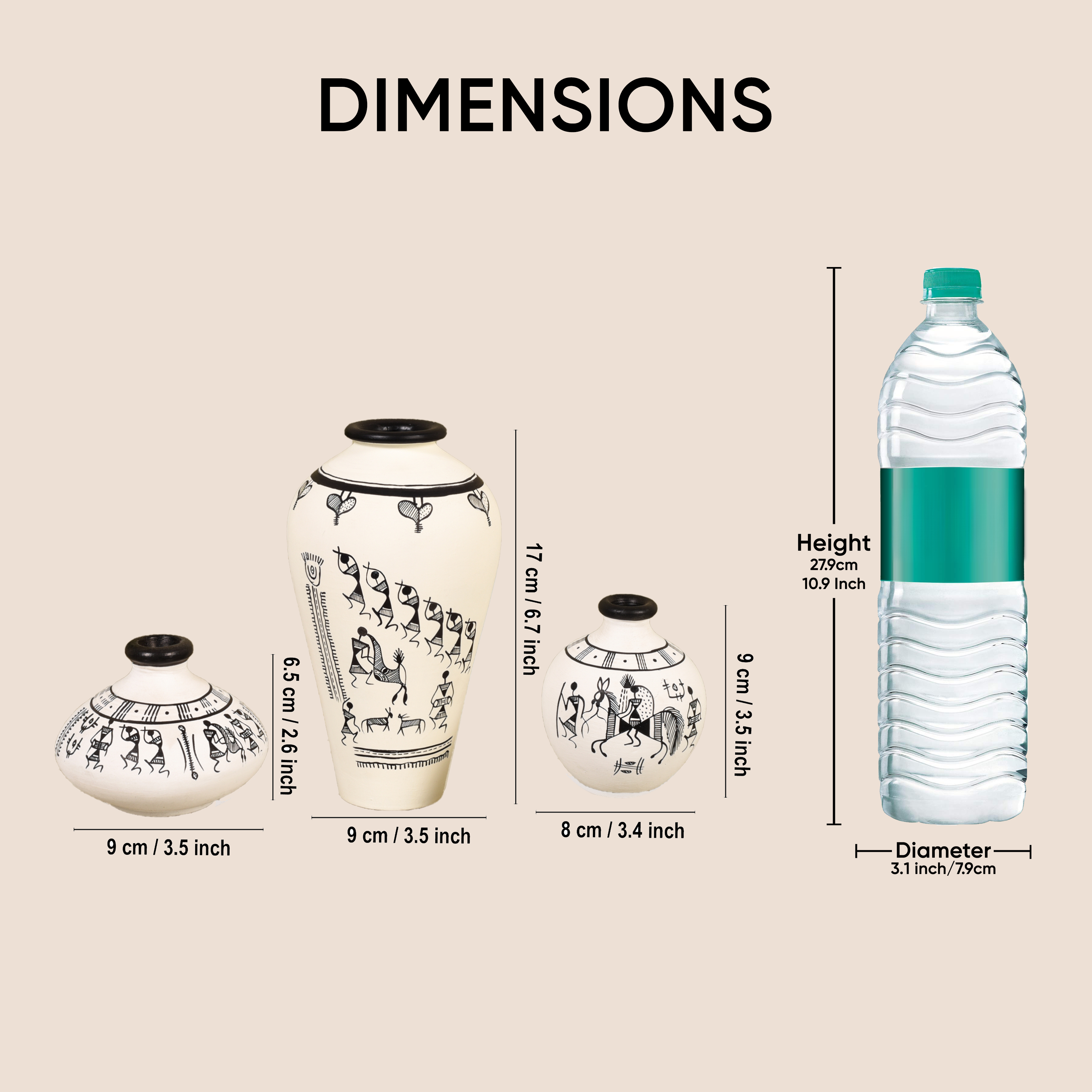 Tribal Tales Terracotta Vase Set