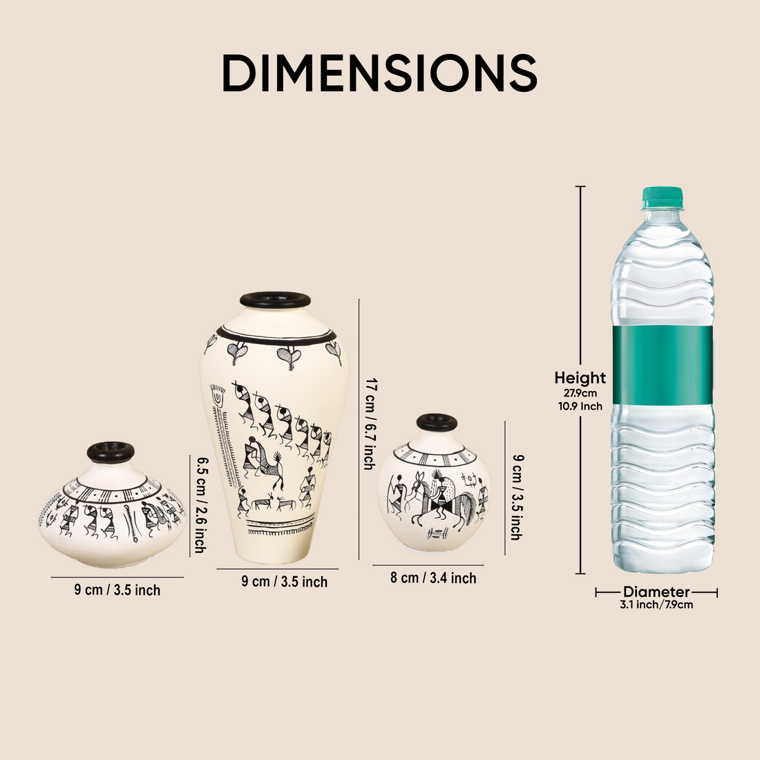 Tribal Tales Terracotta Vase Set