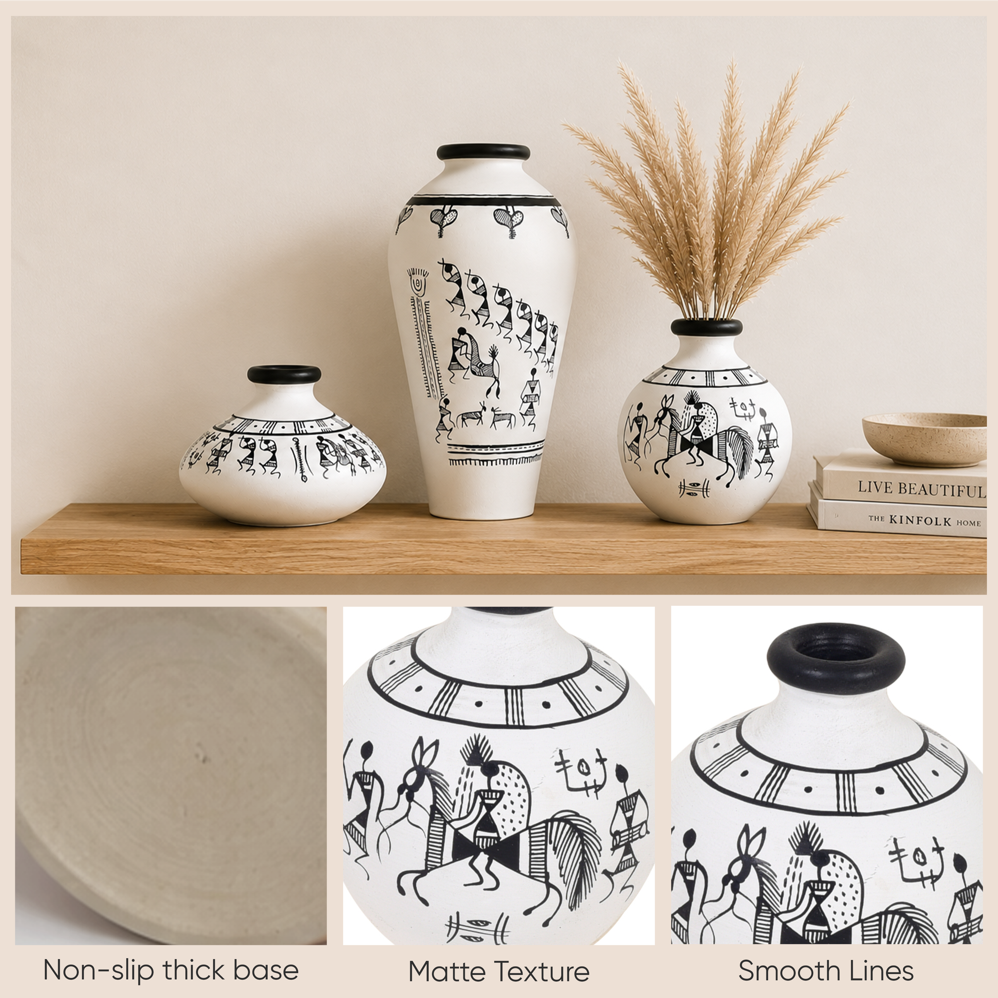 Tribal Tales Terracotta Vase Set
