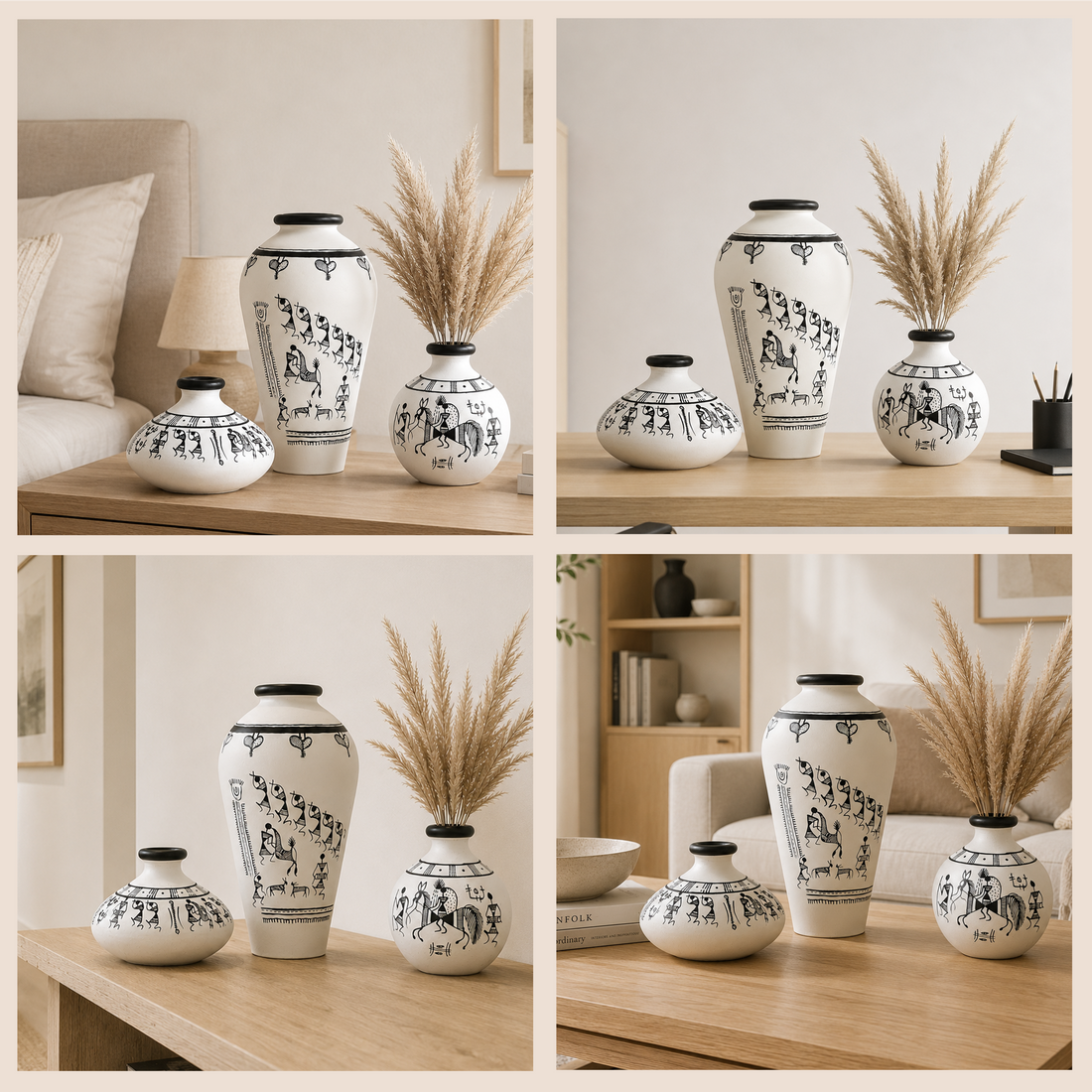 Tribal Tales Terracotta Vase Set