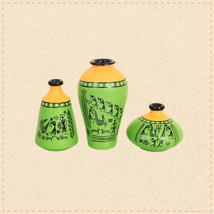 Savana Terracotta Vases Set of 3