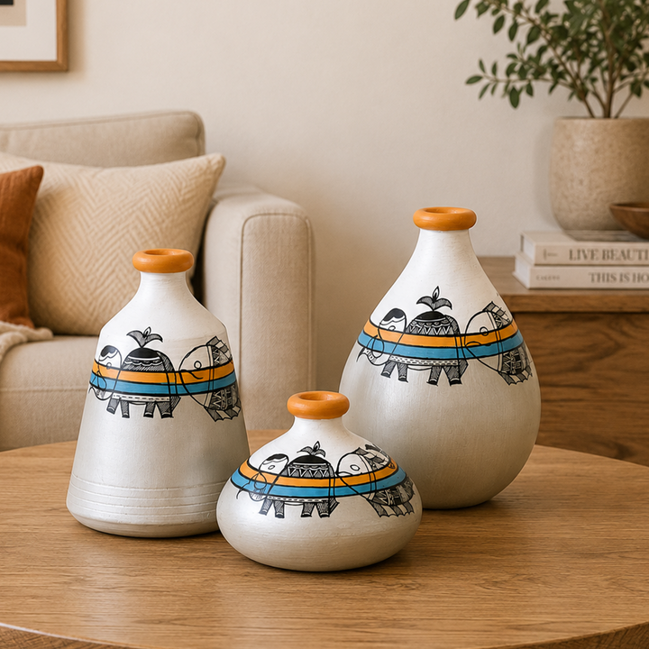 Mystic Madhubani Vessel