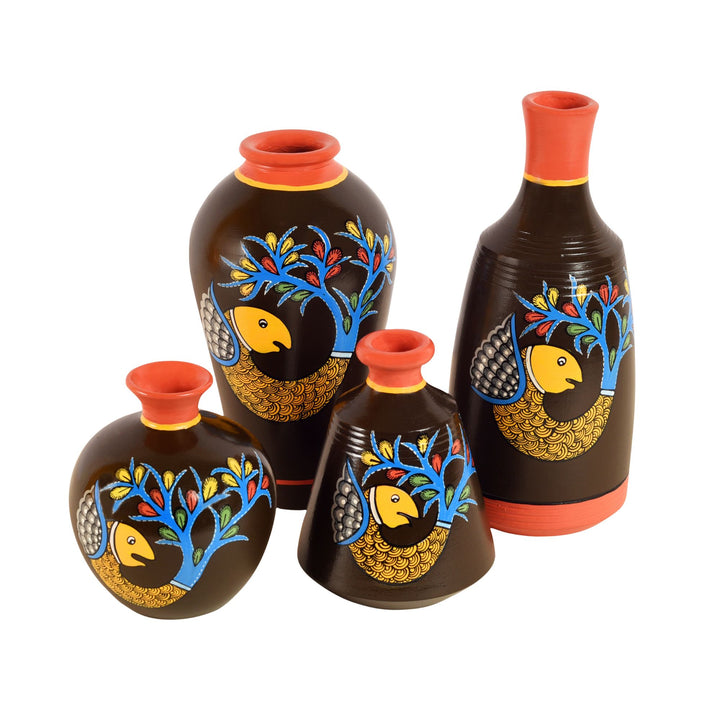 Something's Fishy Terracotta Vase Set of 4