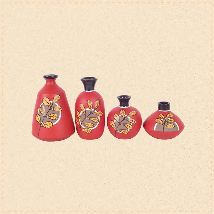Scarlet Garden Terracotta Vase S04 (4x4x5)