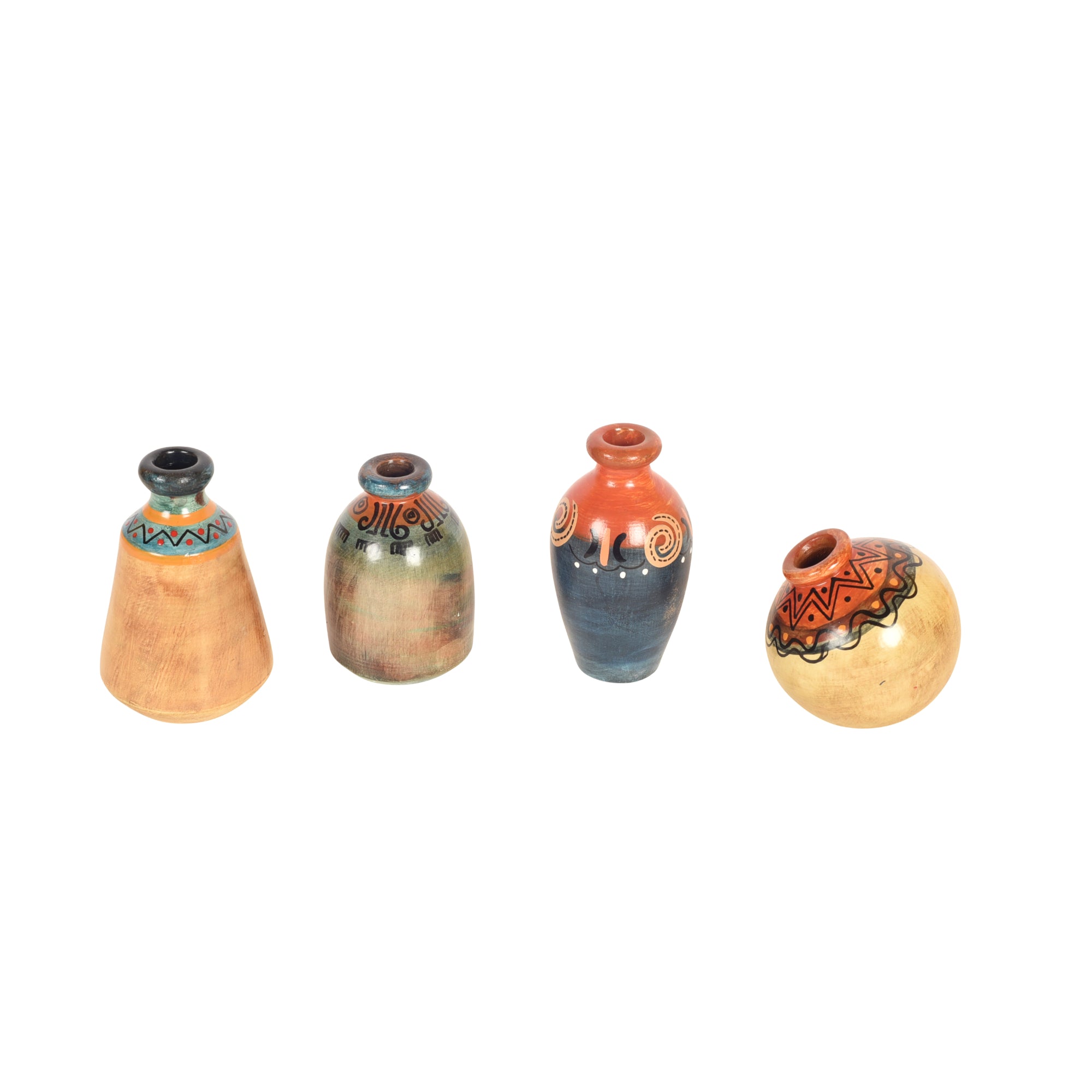 Handcrafted Terracotta Decor Vase Set (MultiColor) S05