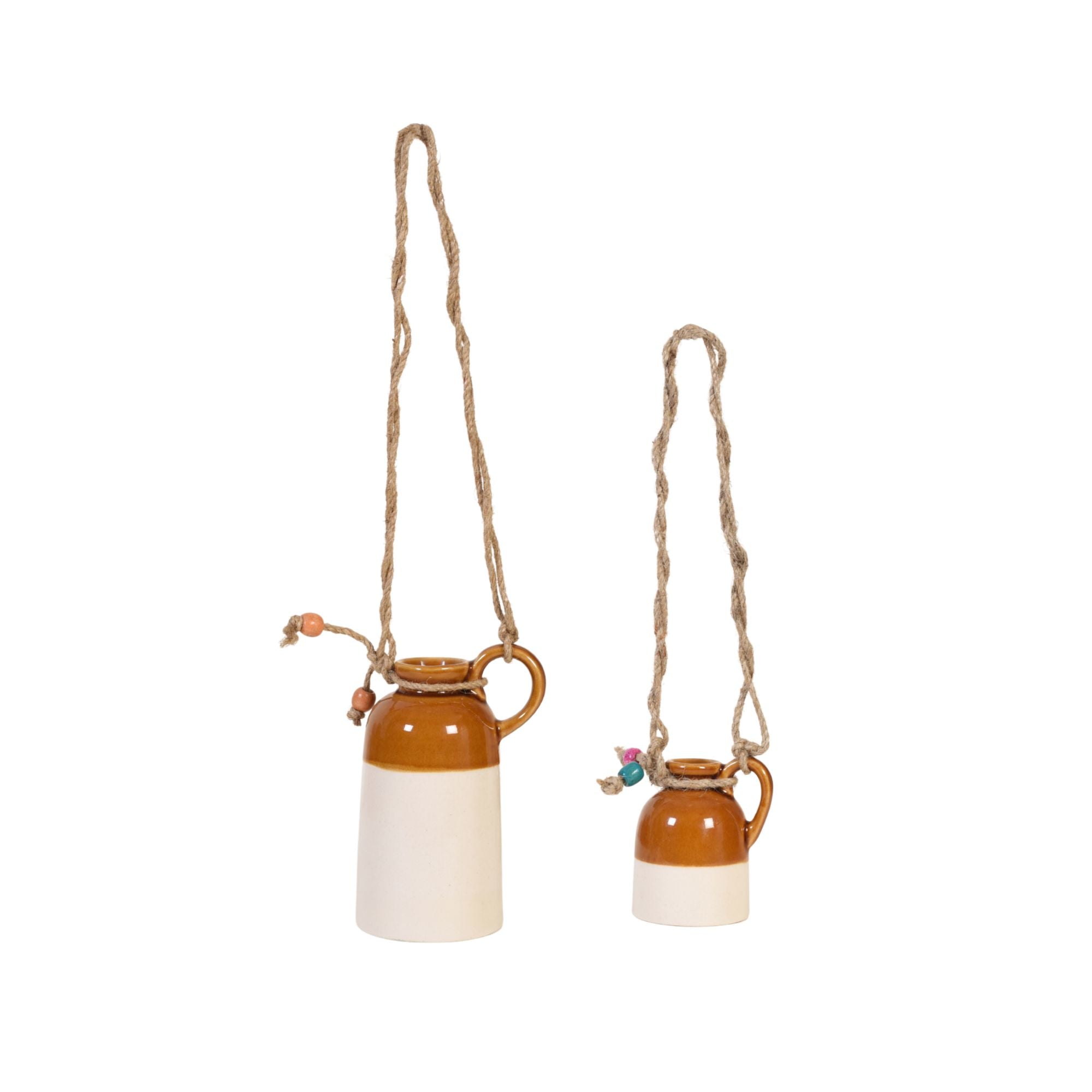 Bageecha Songbird Hanging Ceramic Planter Duo