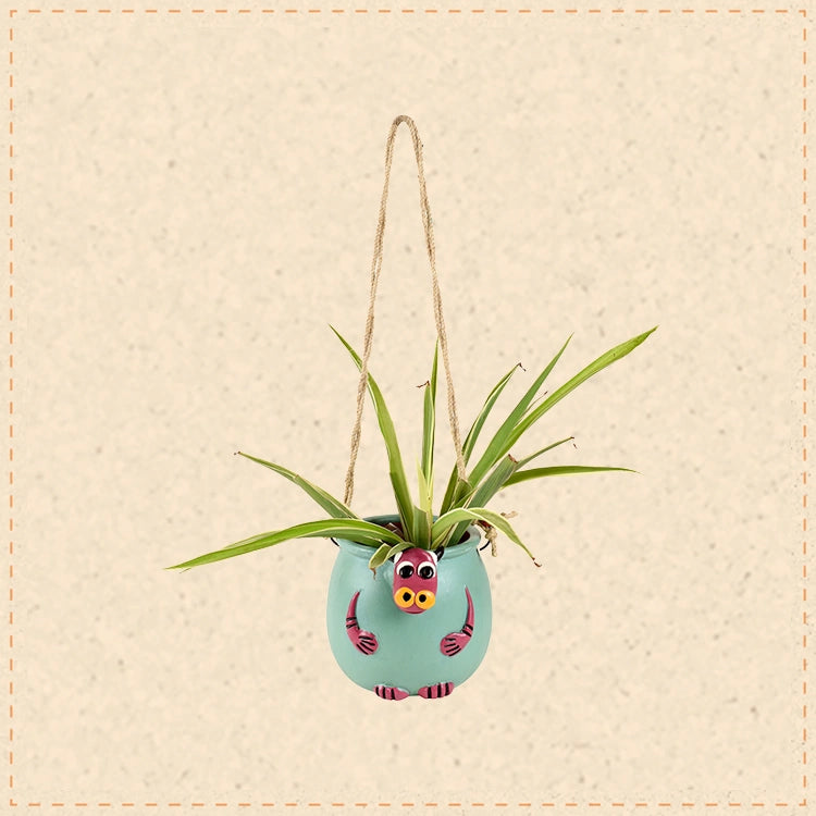 Blue Bull Hanging Planter in Terracotta (5x6x17)