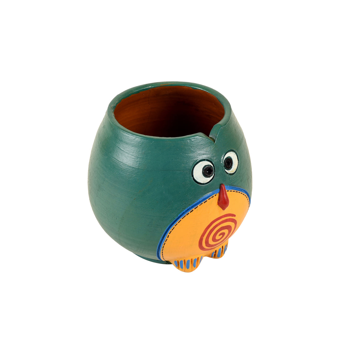 Blue Owl Earthen Planter (5x5x4)