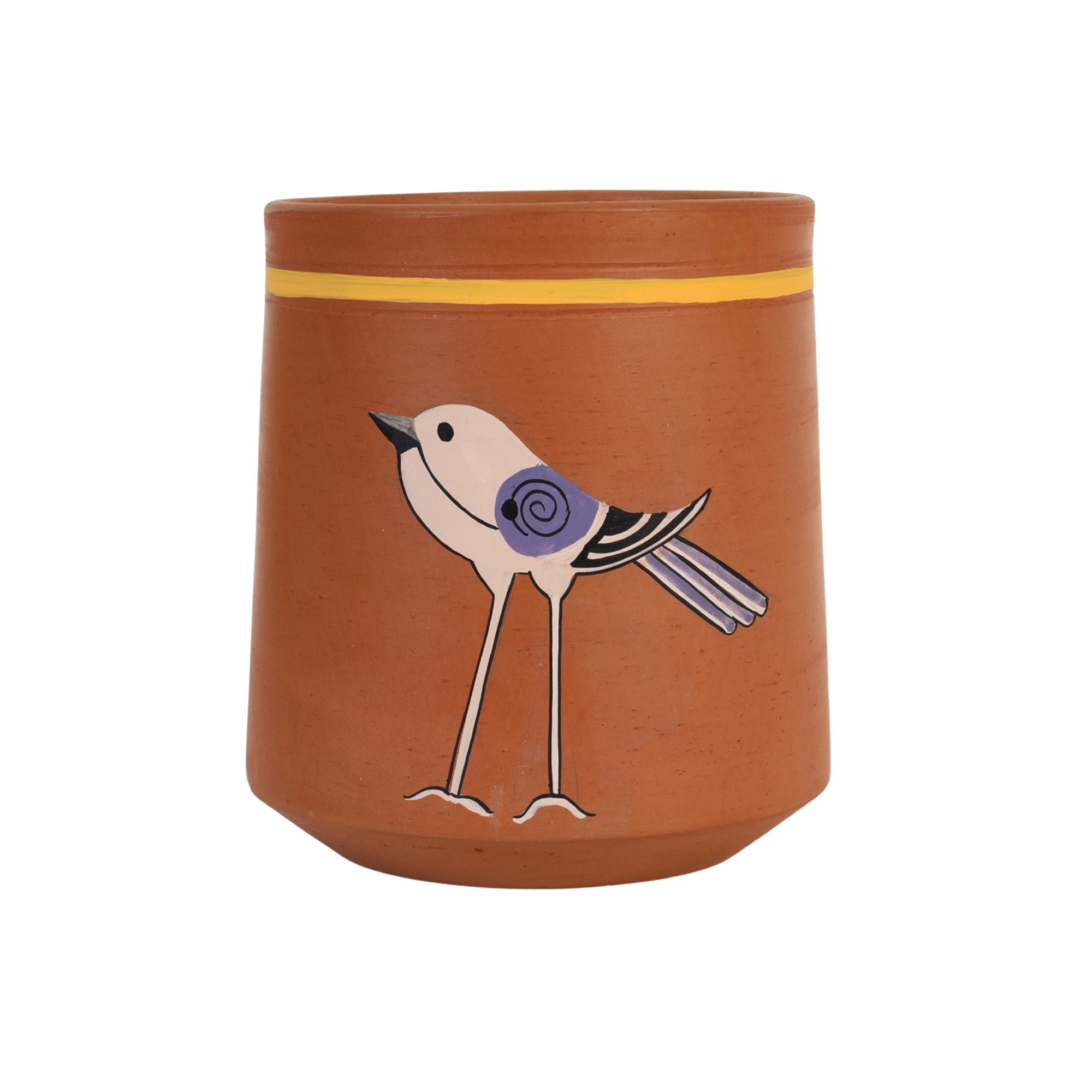 Koyal Songbird Tall Terracotta Cachepot