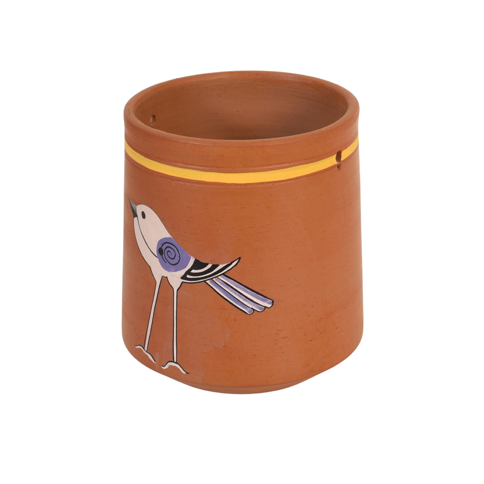 Koyal Songbird Tall Terracotta Cachepot