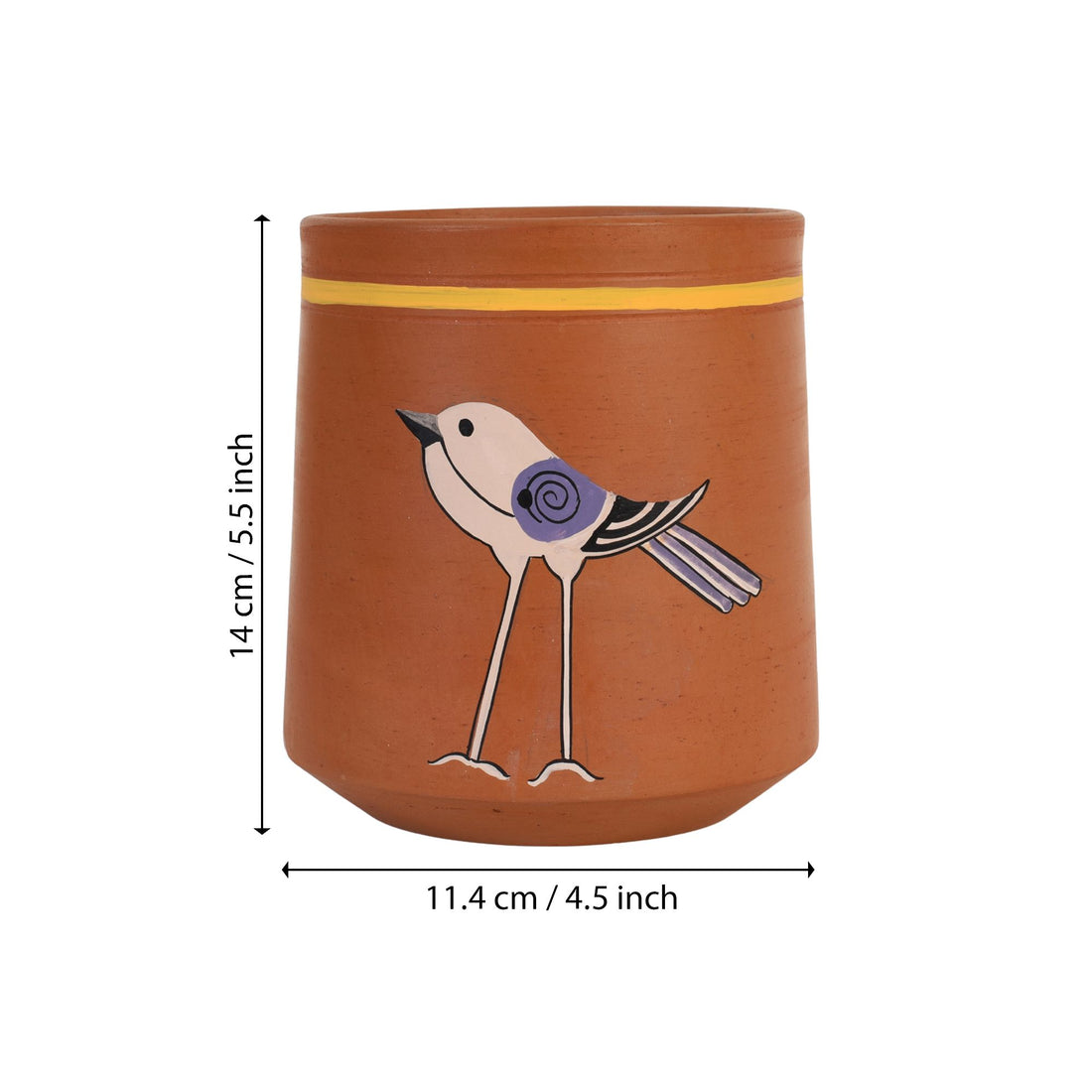 Koyal Songbird Tall Terracotta Cachepot