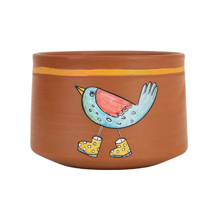 Chidiya & Chicks Terracotta Cachepot