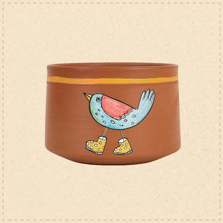 Chidiya & Chicks Terracotta Cachepot