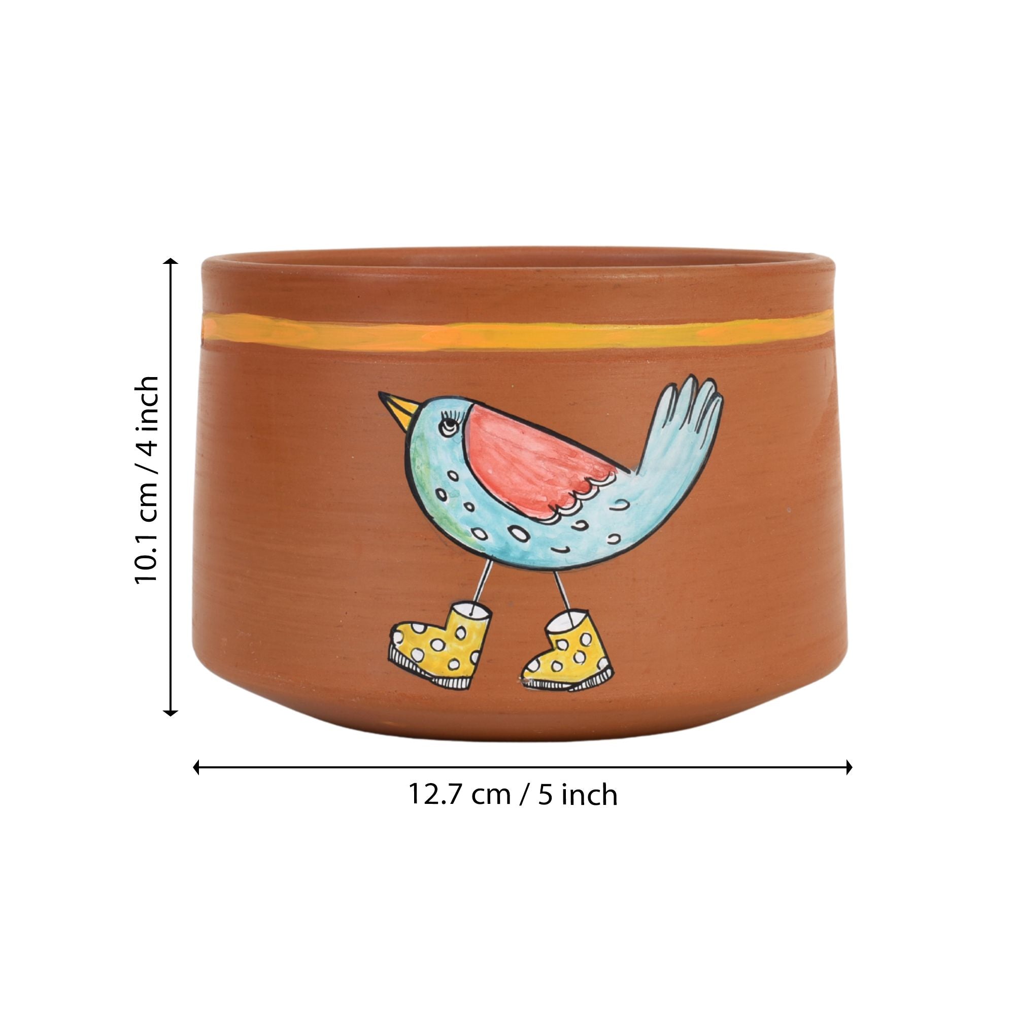 Chidiya & Chicks Terracotta Cachepot