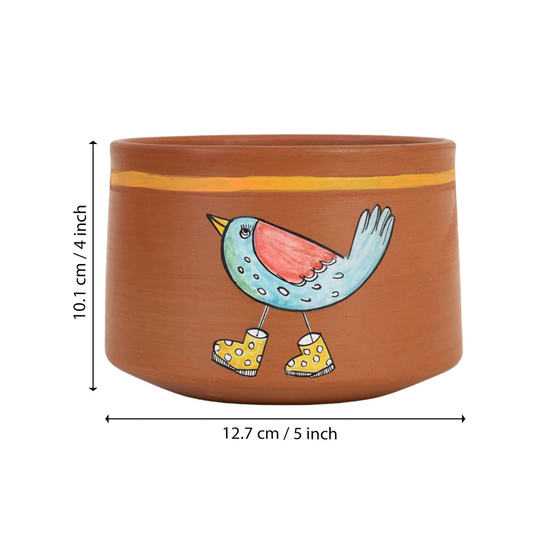 Chidiya & Chicks Terracotta Cachepot