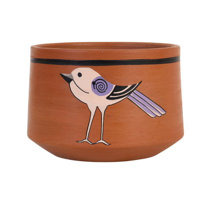 Koyal Songbird Terracotta Cachepot
