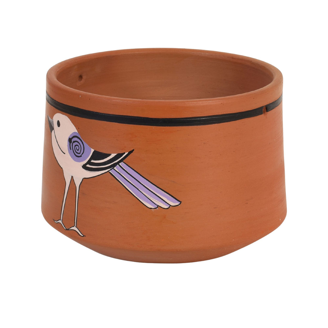 Koyal Songbird Terracotta Cachepot