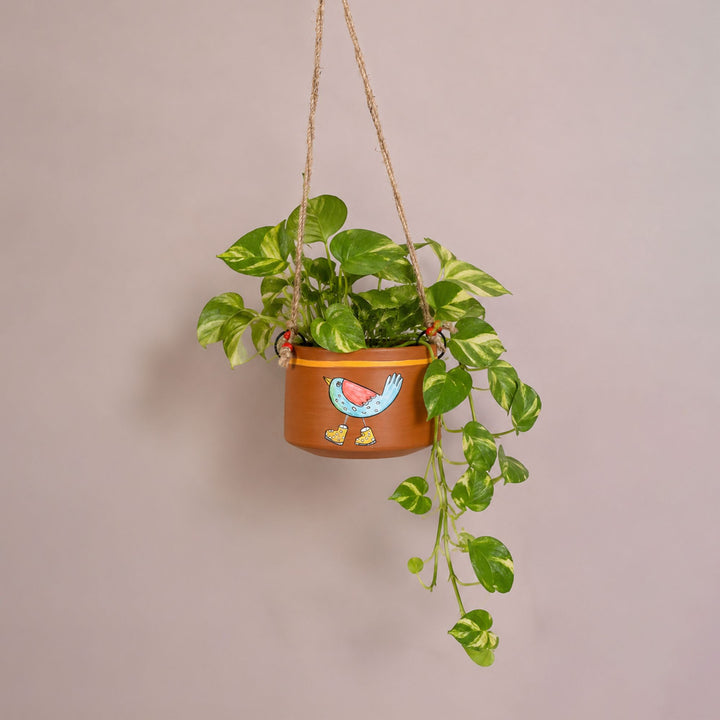 Chidiya & Chicks Hanging Terracotta Planter