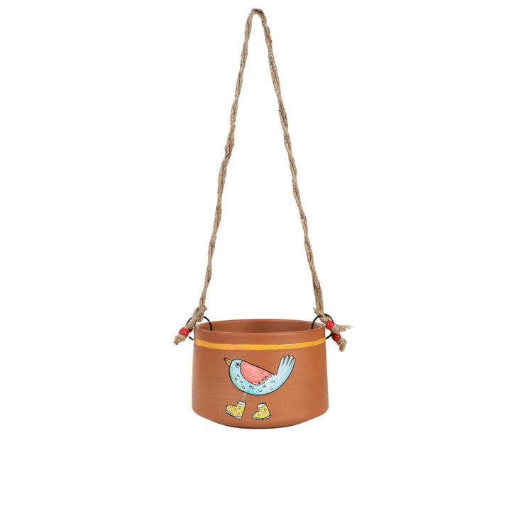 Chidiya & Chicks Hanging Terracotta Planter