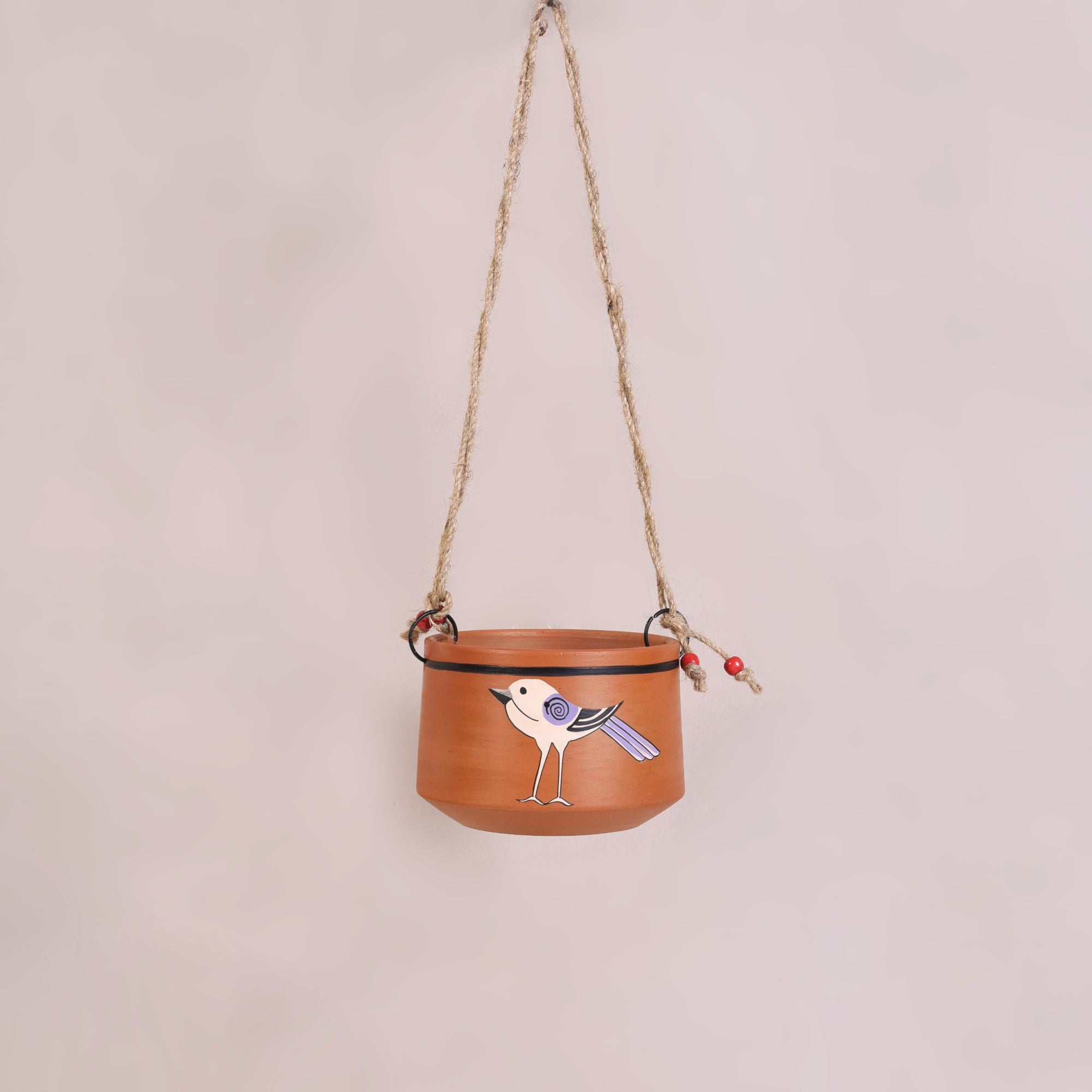Koyal Songbird Hanging Terracotta Planter